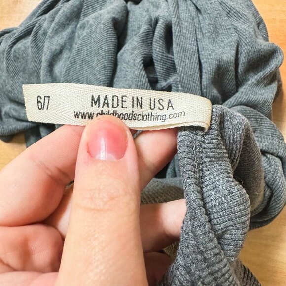 Childhoods Clothing Gray Long Sleeve Swing Dress Size 6/7 - Picture 9 of 9